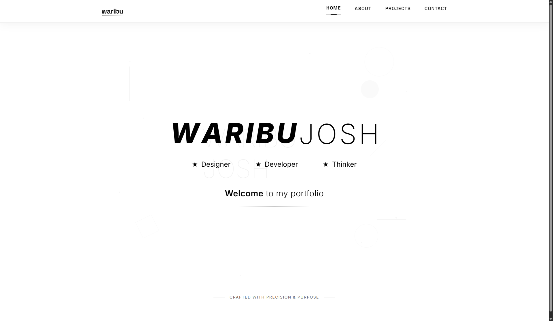 Personal portfolio website showcase